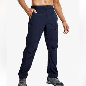 Haimont Men's🧔🏻‍♂️Navy Water Resistant Hiking🥾Outdoor Cargo Pants👖Sz 2XL